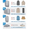 BAGSMART Compression Packing Cubes for Travel, 6 Set Luggage Organizer Bags(01-Grey)