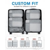BAGSMART Compression Packing Cubes for Travel, 6 Set Luggage Organizer Bags(01-Grey)