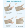 BAGSMART Compression Packing Cubes for Travel, 6 Set Luggage Organizer Bags(02-Khaki)