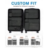 BAGSMART Compression Packing Cubes for Travel, 6 Set Luggage Organizer Bags(04-Black)