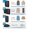 BAGSMART Compression Packing Cubes for Travel, 6 Set Luggage Organizer Bags(04-Black)