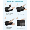 BAGSMART Compression Packing Cubes for Travel, 6 Set Luggage Organizer Bags(Black)