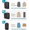 BAGSMART Compression Packing Cubes for Travel, 6 Set Luggage Organizer Bags(Khaki)