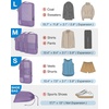 BAGSMART Compression Packing Cubes for Travel, 6 Set Luggage Organizer Bags(Navy Blue)
