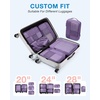 BAGSMART Compression Packing Cubes for Travel, 6 Set Luggage Organizer Bags(Navy Blue)