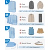 BAGSMART Compression Packing Cubes for Travel, 6 Set Luggage Organizer Bags(Sky Blue)