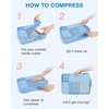BAGSMART Compression Packing Cubes for Travel, 6 Set Luggage Organizer Bags(Sky Blue)