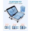 BAGSMART Compression Packing Cubes for Travel, 6 Set Luggage Organizer Bags(Sky Blue)