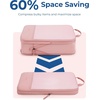 BAGSMART Hanging Compression Packing Cubes 6 Set Cruise Travel Essentials(Light Blue)