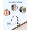 BAGSMART Hanging Packing Cubes for Travel, 6 Set Clear Waterproof Packing Cubes for Suitcases, Storage Organizer for Hanging Closet with Zipper, Handles and Hook Black