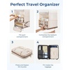 BAGSMART Hanging Packing Cubes for Travel, Hanging Shelves for Suitcases Organizers, Wet Dry Bags 5 Pack, Travel Bags Reusable for Swimsuits (Beige)(Beige)