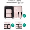 BAGSMART Hanging Packing Cubes for Travel, Hanging Shelves for Suitcases Organizers, Wet Dry Bags 5 Pack, Travel Bags Reusable for Swimsuits (Beige)(White Opal)