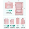 BAGSMART Hanging Travel Packing Cubes, 6 Set Large Travel Cubes for Women Cruise Ship Essentials, Suitcase Organizers