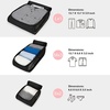BAGSMART Keep Shape Packing Cubes for Travel, 6 Set Travel Cubes for Packing, Lightweight Suitcase Organizer Bags Set for Travel Essentials(02-Black)