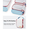 BAGSMART Keep Shape Packing Cubes for Travel, 6 Set Travel Cubes for Packing, Lightweight Suitcase Organizer Bags Set for Travel Essentials(Mondrian)
