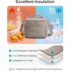 BAGSMART Lunch Box for Women, Cute Quilted Insulated Lunch Bag Sloped-lid(Sage Green)