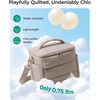 BAGSMART Lunch Box for Women, Cute Quilted Insulated Lunch Bag Sloped-lid(Sage Green)