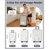 BAGSMART Travel Vacuum Bags with Rechargeable Electric Pump, 18PC Kit(Gray-Travel Size)