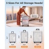 BAGSMART Vacuum Seal Storage Bags for Clothing Travel, 18 Pack Travel Essentials Bundle includes Laundry Bag & Waterproof Shoe Bag & TSA Approved Toiletry Bag, Hand Pump Included(Gray)