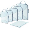 BAGSMART Compression Packing Cubes – 6 Set Travel Packing Cubes for Suitcases, Compression Suitcase Organizers with Shoe Bag