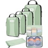 BAGSMART Compression Packing Cubes, Lightweight Travel Essentials(Kohlrabi Green)