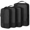 BAGSMART Compression Packing Cubes for Travel, 6 Set Luggage Organizer Bags(Black)