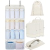 BAGSMART Hanging Compression Packing Cubes 6 Set Cruise Travel Essentials(Beige)