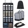 BAGSMART Hanging Compression Packing Cubes 6 Set Cruise Travel Essentials(Black)