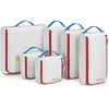 BAGSMART Keep Shape Packing Cubes for Travel, 6 Set Travel Cubes for Packing, Lightweight Suitcase Organizer Bags Set for Travel Essentials(Mondrian)