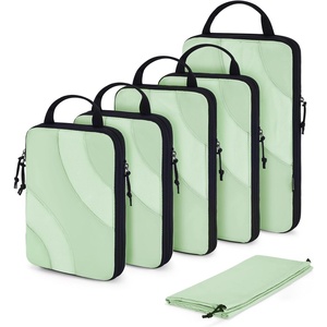 BAGSMART 6 Pc Polyester Compression Packing Cubes for Trave