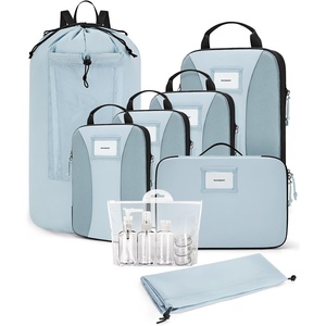 BAGSMART Compression Packing Cubes, Lightweight Travel Essentials(Blue)