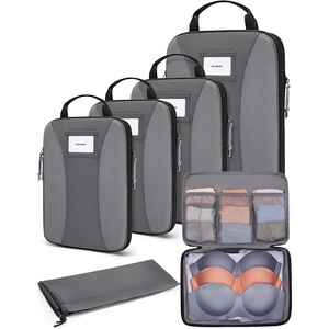 BAGSMART Compression Packing Cubes, Lightweight Travel Essentials(Grey)