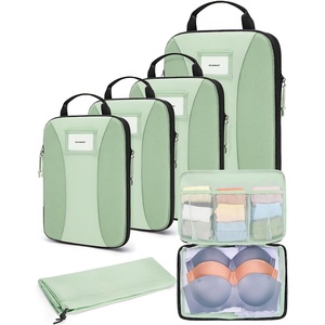 BAGSMART Compression Packing Cubes, Lightweight Travel Essentials(Kohlrabi Green)