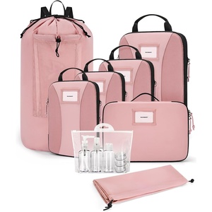 BAGSMART Compression Packing Cubes, Lightweight Travel Essentials(Pink)