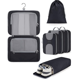 BAGSMART Hanging Travel Packing Cubes, 6 Set Large Travel Cubes for Women Cruise Ship Essentials, Suitcase Organizers