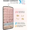 BAGSMART Hanging Jewelry Organizer Storage with Hanger Metal Hooks Double-Sided Jewelry Holder for Earrings, Necklaces, Rings on Closet, Wall, Door, 1 piece Large Black(Black)