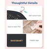 BAGSMART Hanging Jewelry Organizer with Hanger Metal Hooks Double-Sided Jewelry Holder for Organizing Earrings Necklaces Rings Perfect for in Hanging Closet, Wall, Door, 1 Piece, Large, Black(A-1-Black)