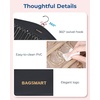 BAGSMART Hanging Jewelry Organizer with Hanger Metal Hooks Double-Sided Jewelry Holder for Organizing Earrings Necklaces Rings Perfect for in Hanging Closet, Wall, Door, 1 Piece, Large, Black(B-1-Black)