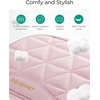 BAGSMART Travel Jewelry Case Jewelry Organizer Storage Roll Rings Necklaces Earrings Bracelets Brooches Watch Large Portable Light Pink(B–Light Pink)