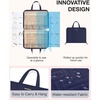 BAGSMART Travel Jewelry Organizer Case Portable Jewelry Roll Bag Tangle-free Necklace Storage Foldable Transparent Pockets for Earrings Rings Bracelet Travel Essentials Black(Dark Blue)