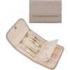 BAGSMART Travel Jewelry Organizer Case, Foldable Jewelry Roll for Necklaces, Earrings, Journey-Rings, Bracelets, Brooches, Portable, Pink(A-Camel)