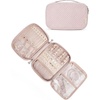 BAGSMART Travel Jewelry Organizer, Tangle-free Necklaces Case,Pink(Pink)