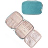 BAGSMART Travel Jewelry Organizer, Tangle-free Necklaces Case,Pink(Teal)