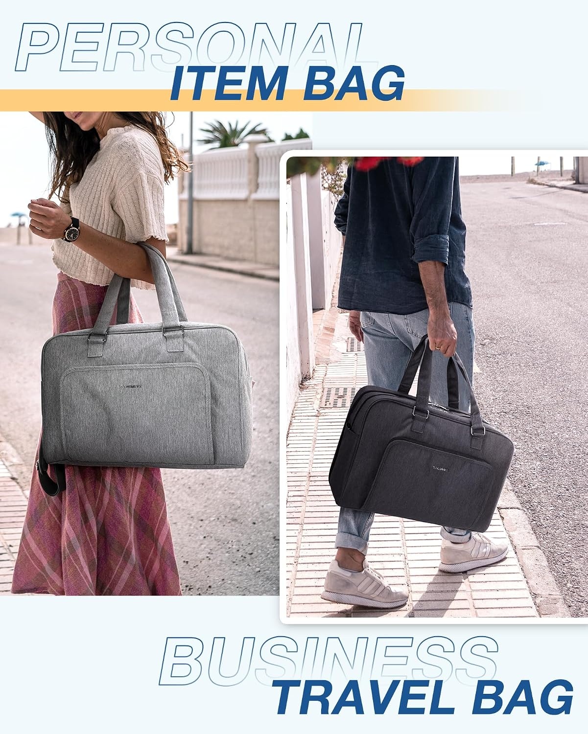 image:imageBAGSMART Weekender Bags for Women Travel Duffle Overnight Bag Personal Item Bag with Shoe Bag for Travel Essentials