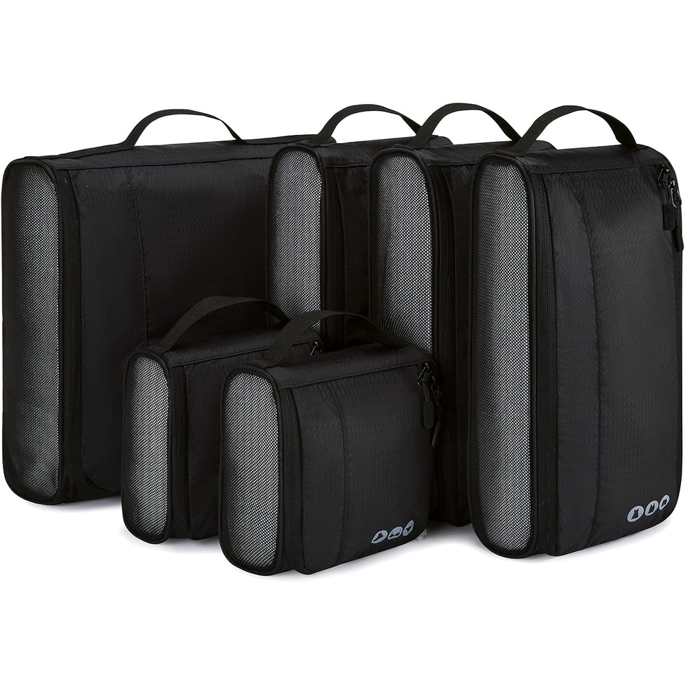 image:imageBAGSMART Keep Shape Packing Cubes for Travel 6 Set Travel Cubes for Packing Lightweight Suitcase Organizer Bags Set for Travel Essentials