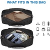 BAGSMART Black 40L Travel Duffle Bag with Shoes Compartment, Carry On Weekender Overnight Bag for Men Women
