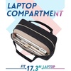 BAGSMART Duffle Bag 37L Large Carry On Weekender Overnight Bag with Wet Pocket , Laptop Compartment And Shoes Bag for for Women, Travel, Business Trips, Sports(Black)