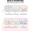 BAGSMART TSA Approved Toiletry Bag, 2 Pack Clear Makeup Cosmetic Bag Organizer, Quart Size Travel Bag for Toiletries, Carry-on Travel Accessories Essentials – Pink
