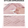 BAGSMART TSA Approved Toiletry Bag, 2 Pack Clear Makeup Cosmetic Bag Organizer, Quart Size Travel Bag for Toiletries, Carry-on Travel Accessories Essentials – Pink