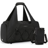 BAGSMART Gym Bag for Women, Lightweight Duffel with Shoe Compartment, Weekender with Wet Pocket, Workout Yoga Tote, Charcoal